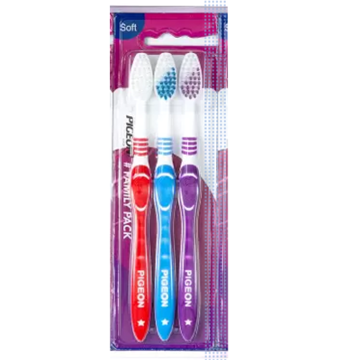 Pigeon Family Pack Toothbrush (Pack of 3)