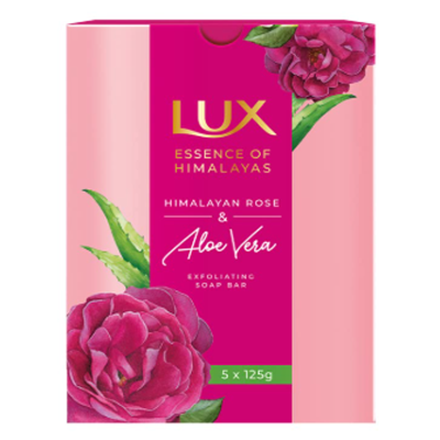LUX Himalaya Rose & Aloe vera Exfoliating Soap  (5 x 125 g)